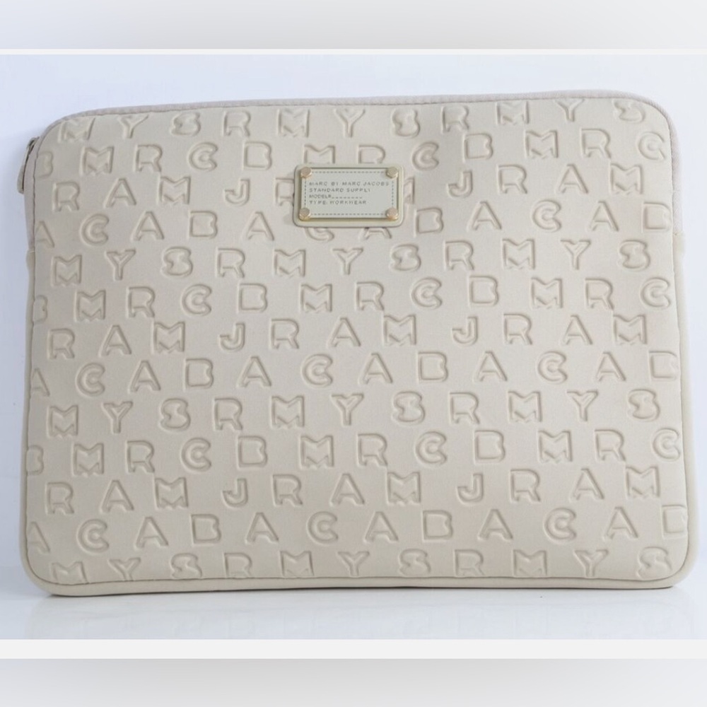 Marc by Marc Jacobs Beige Laptop Sleeve